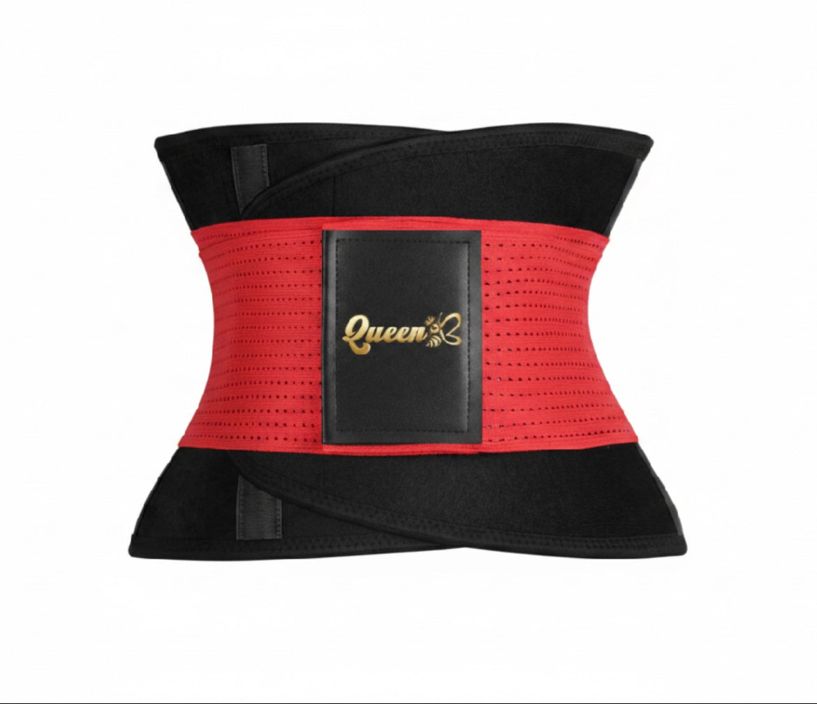 Red Velcro waist trainer